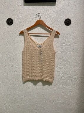 Velvet Heart Cream Knit Sleeveless Tank